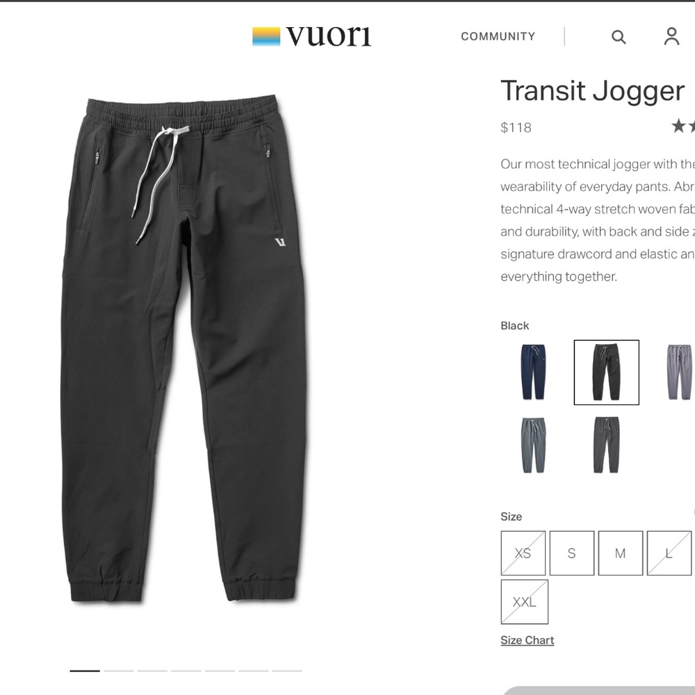 Men’s Vuori Transit Jogger
